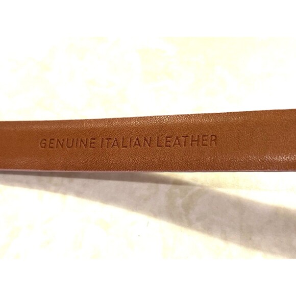 Woman's Ralph Lauren Belt Genuine Leather Faux Reptile Croc Pattern 3/4” Wide M - Picture 4 of 8